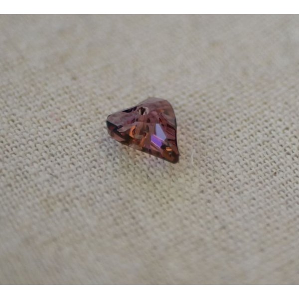 Wild Swarovski Heart Pendant 12 mm Crystal Antique Pink