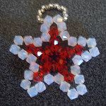 Hanging lamp in kit Red and white star