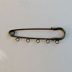 Aged bronze kilt pin 5 fasteners