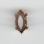 10x5mm antique gold shuttle setting