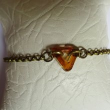 Fine bronze chain bracelet Triangle 