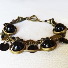 Black &amp; bronze 3 rows bracelet kit