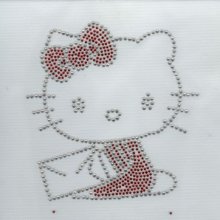 RHINESTONE PATTERN CAT KAWAII