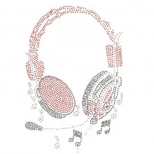 RHINESTONE PATTERN HEADPHONES