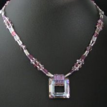 Instruction manual for Tila Square purple necklace
