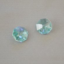 Octagon Swarovski crystal 14mm CRYSTAL BLUE AB