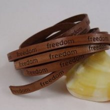 Leather lace 6 mm Brown "freedom" by 20 cm